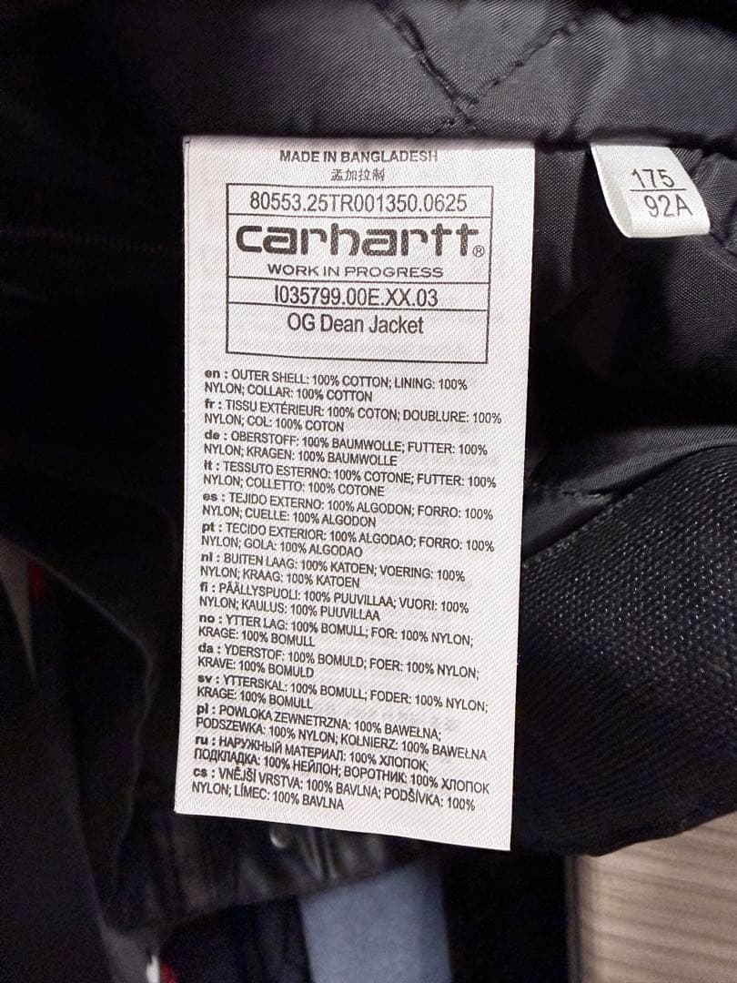 ジャケット・アウター Carhartt OG Dean Jacket Black M