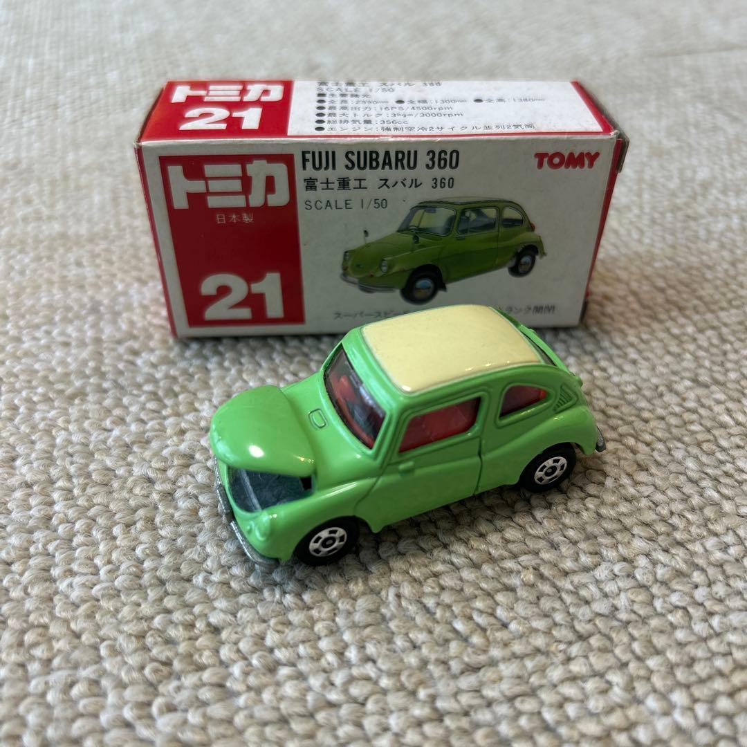 日本製 トミカ 赤箱 富士重工 スバル360 1/50スケール