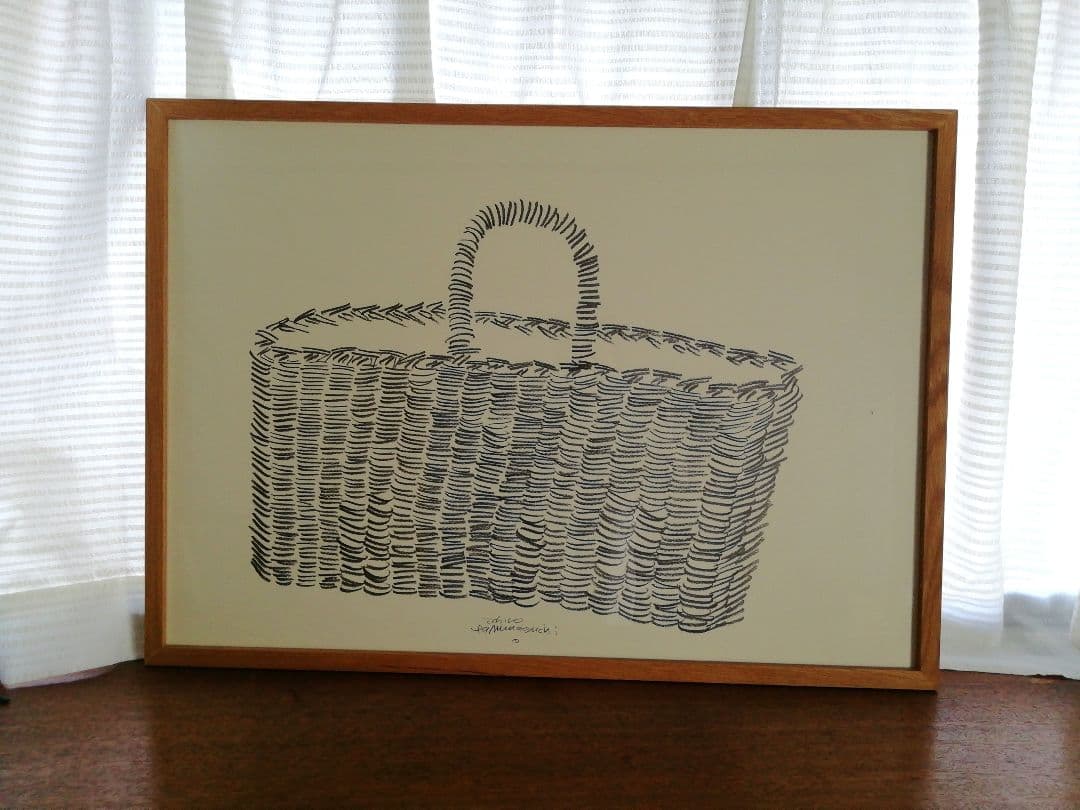 ★最終価格。山口一郎・原画・1点もの【かご Ｌサイズ】ドローイング