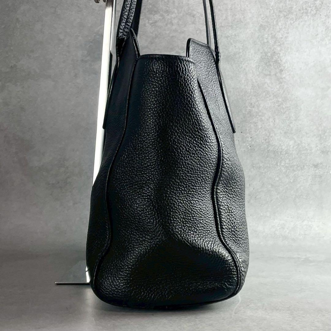 【お買い得】プラダ トートバッグ ハンドバッグ レザー ブラック