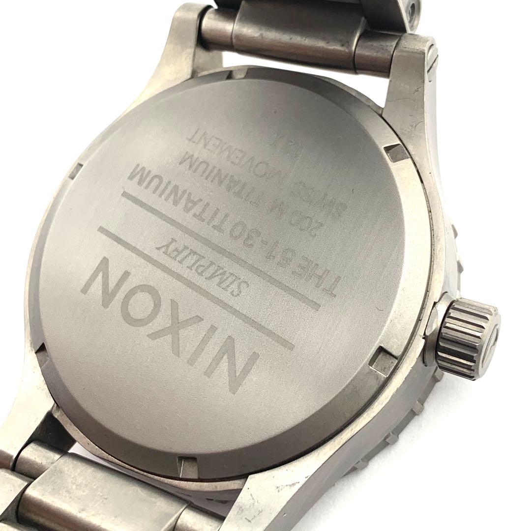 7-5386 NIXON 12I チタニウム アナログ腕時計 グレー