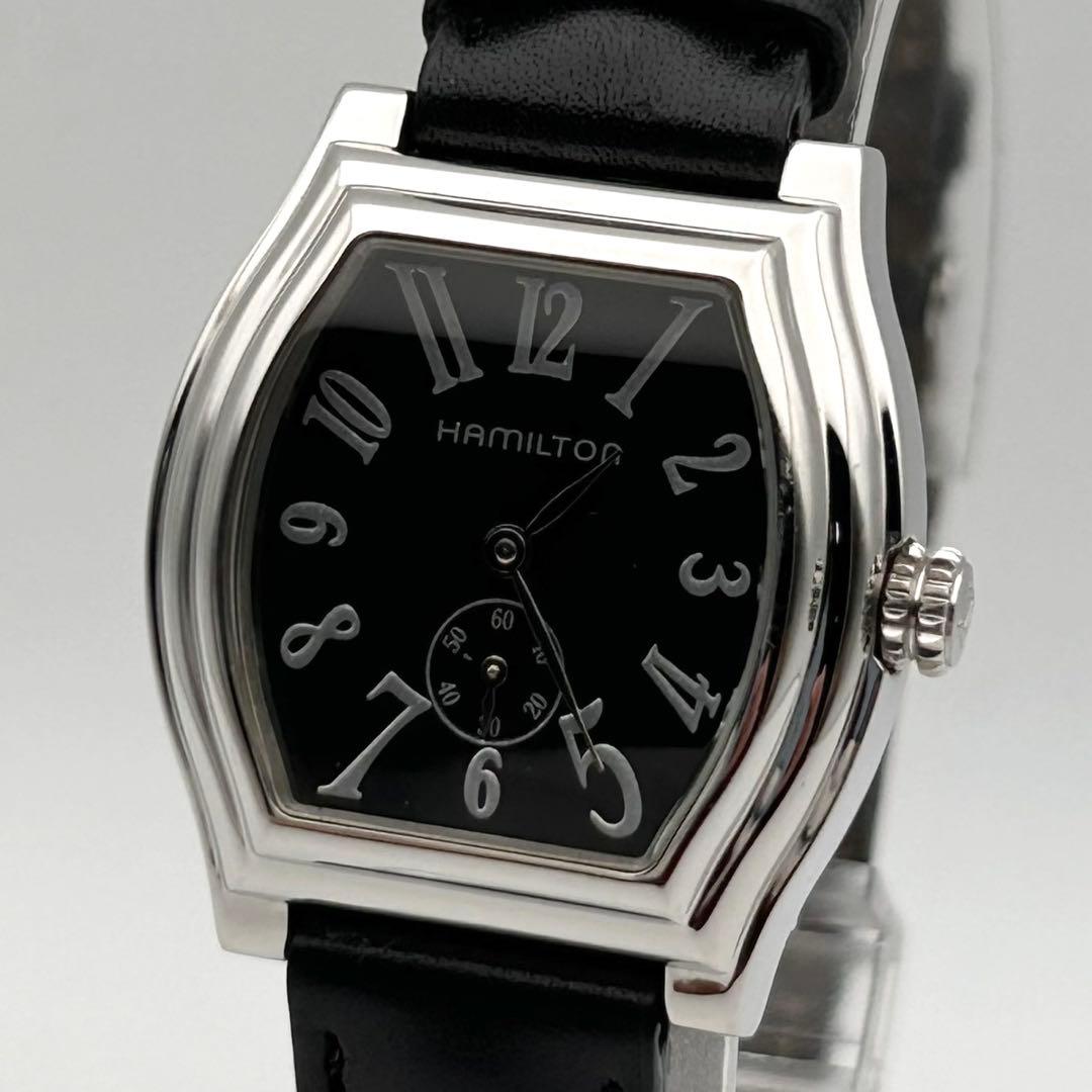 【稼働】HAMILTON ハミルトン ダッドソン ミニ スモセコ ブラック文字盤