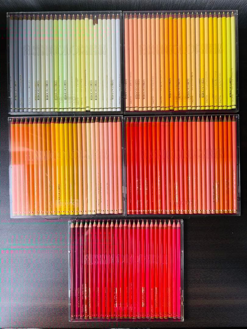 Mamamiak　色鉛筆セット　500色　収納棚付き