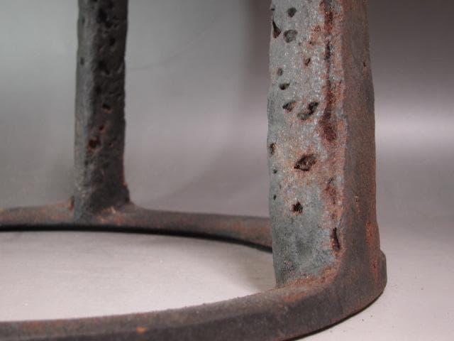 ☆　大西清右衛門　笹瓜炉五徳　裏千家　十四代　淡々斎の花押がございます☆y521