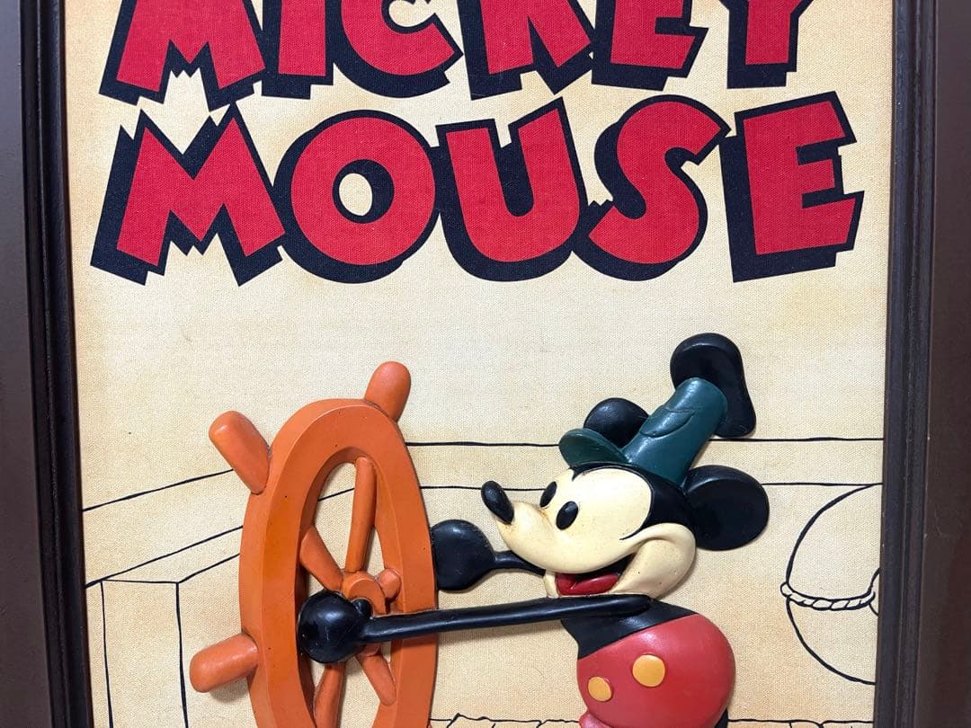 レトロ レア物 ミッキーマウス 壁掛け 蒸気船ウィリー