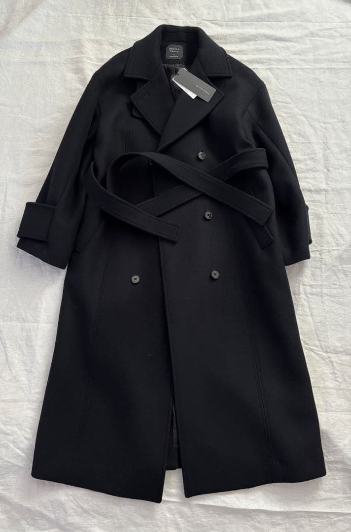 タグ付き未使用　ユナイテッドトウキョウ　コントラススリーブビッグカラーコート