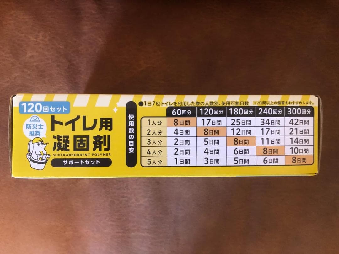 【防災士推奨】PYKES PEAK 救急トイレ 簡易トイレ 120回セット rm