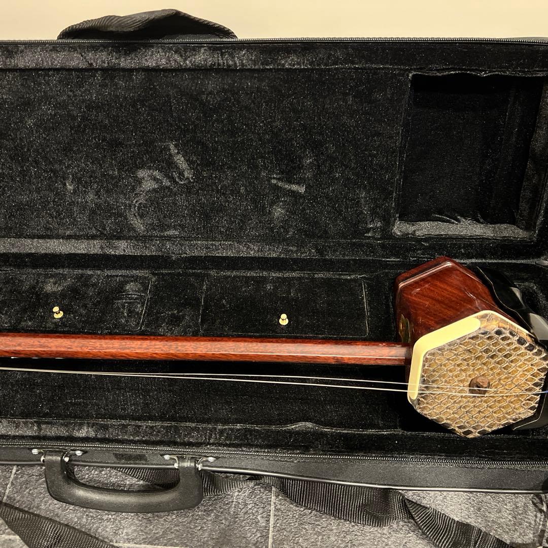【良品 】二胡 天然 蛇皮 民族楽器 敦煌牌 上海 弓 ケース 弦楽器