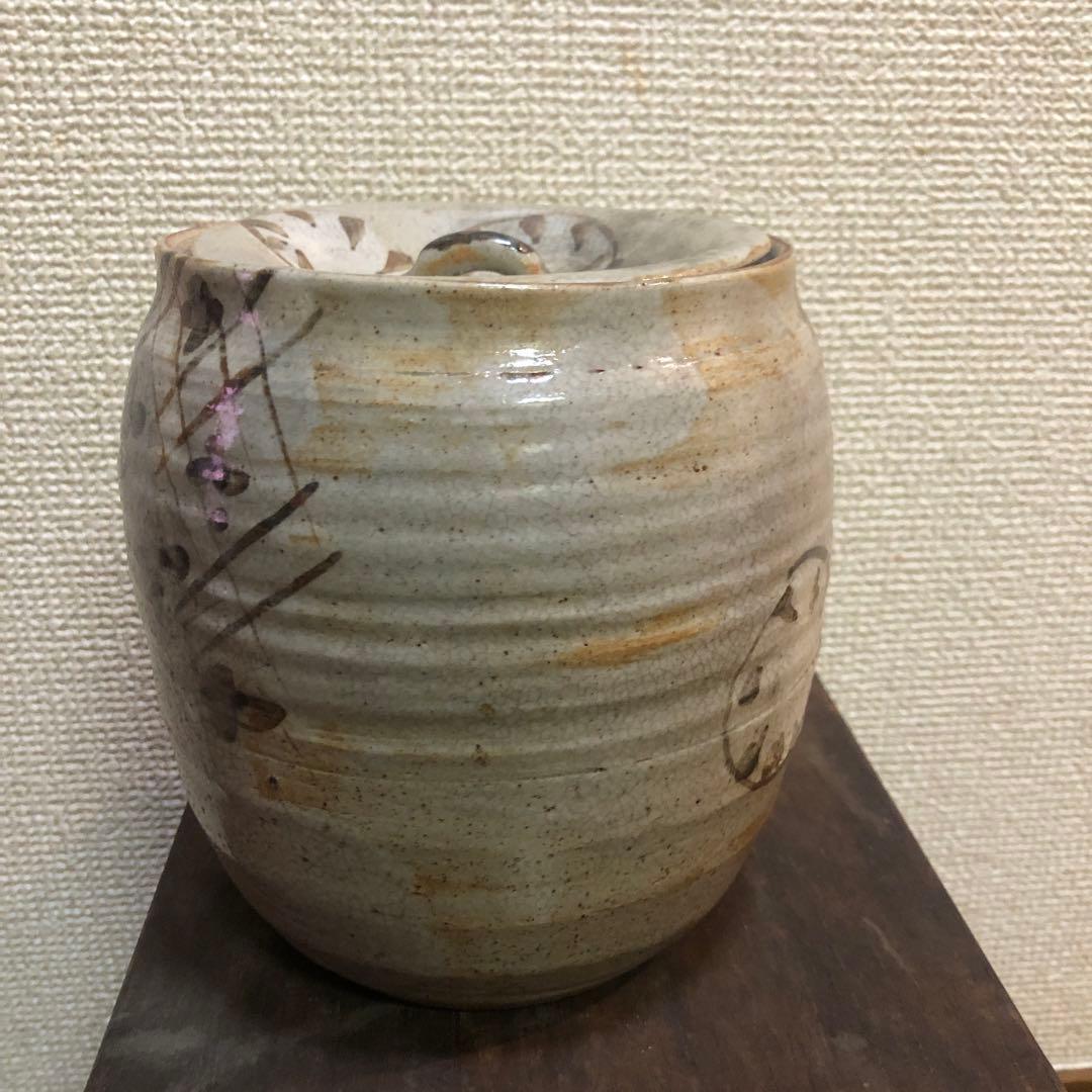 陶器の円筒形収納容器　骨董品　壺　激レアコレクション初期　骨董品　希少、限定出品