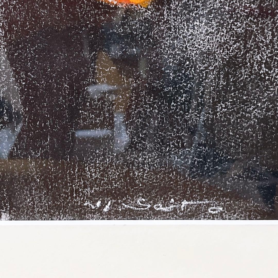 【真作】 斎藤光子　パステル画　額装　箱あり