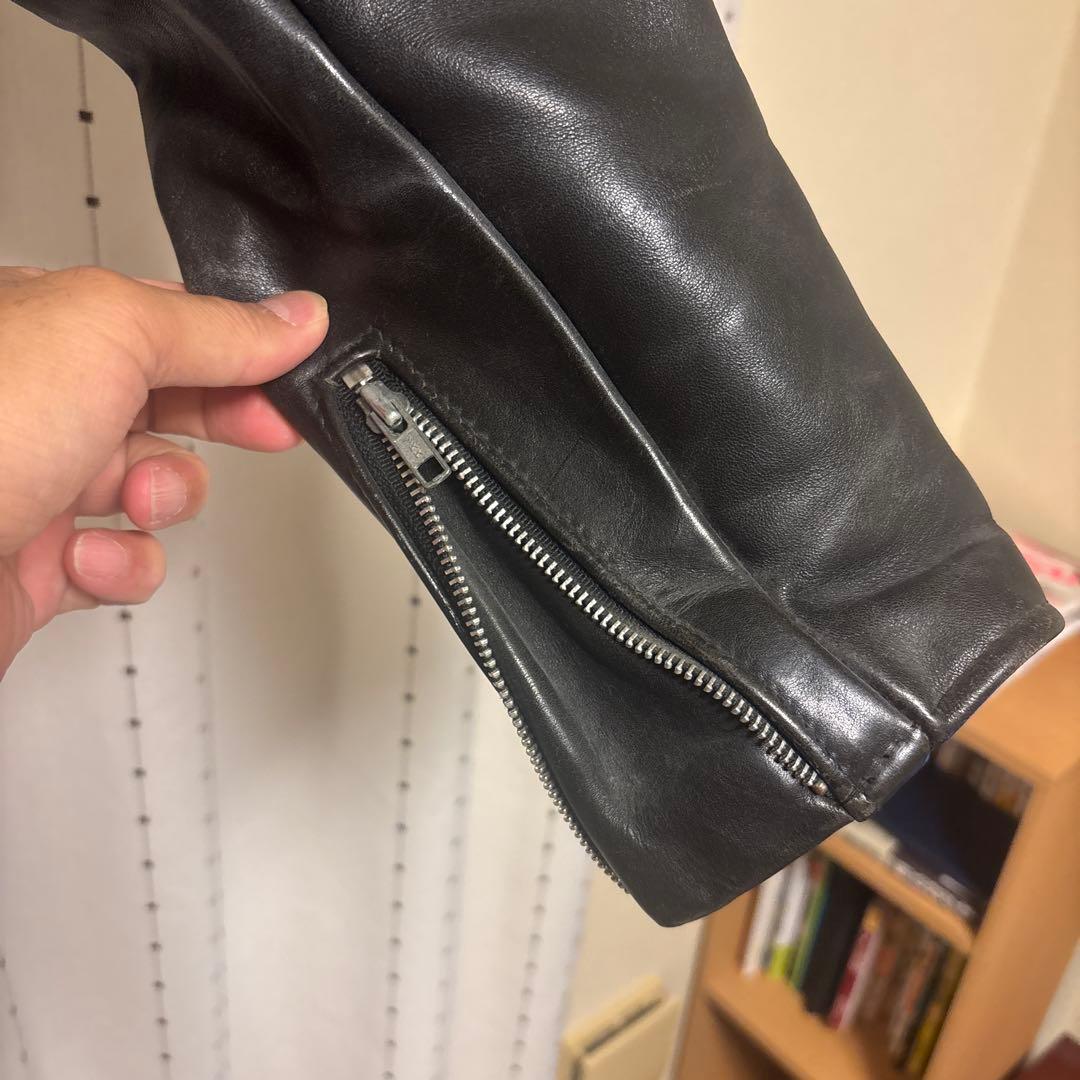 Schott ブラック シングルライダースジャケット アメリカ製