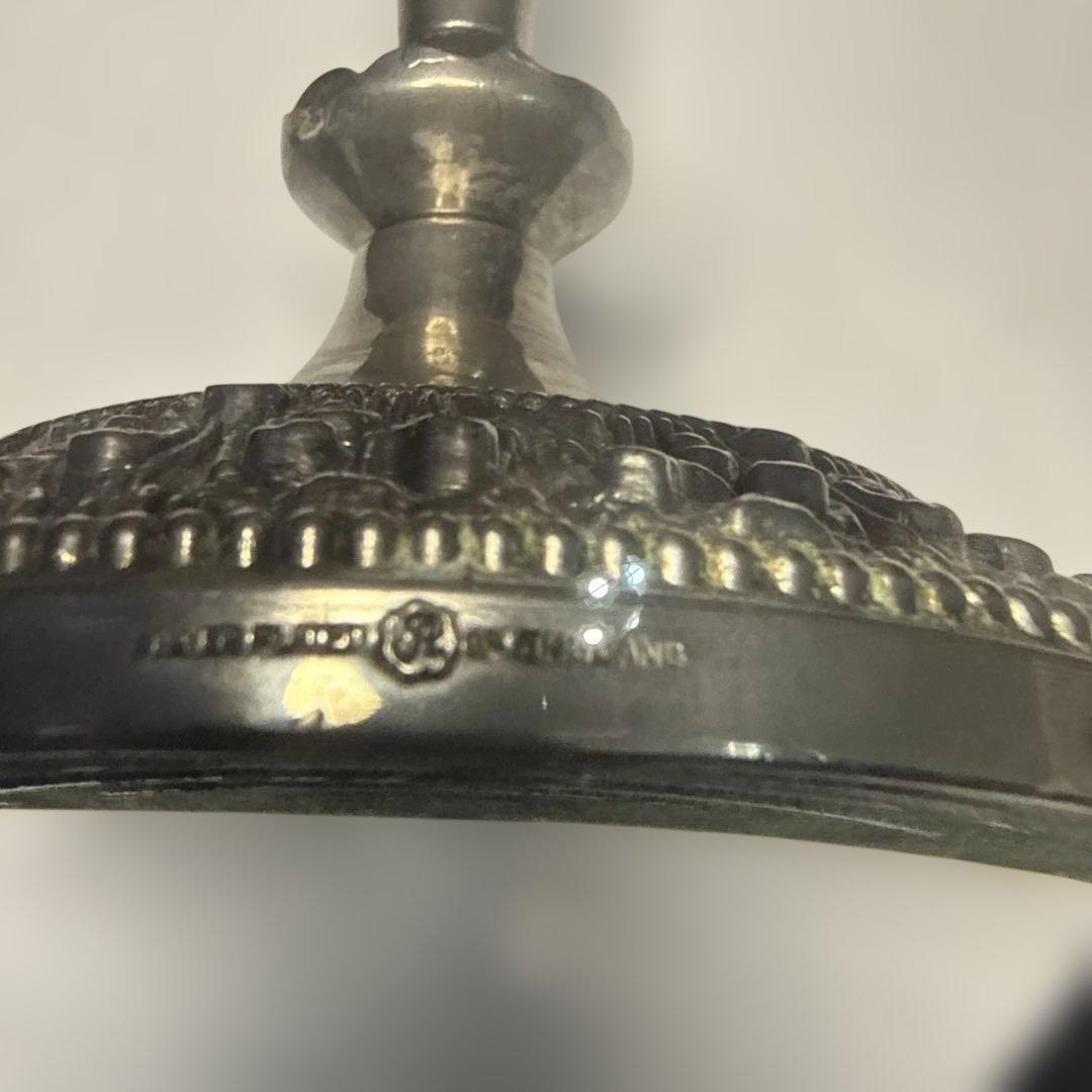 銀メッキ装飾キャンドルスタンド