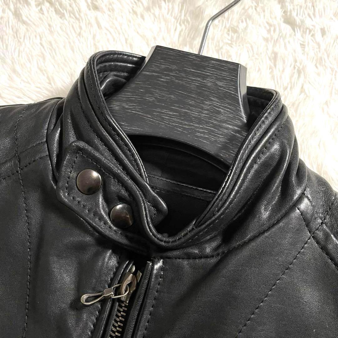 美品 ジャックローズラブメゾン シングルライダースジャケット ホースハイド 馬革