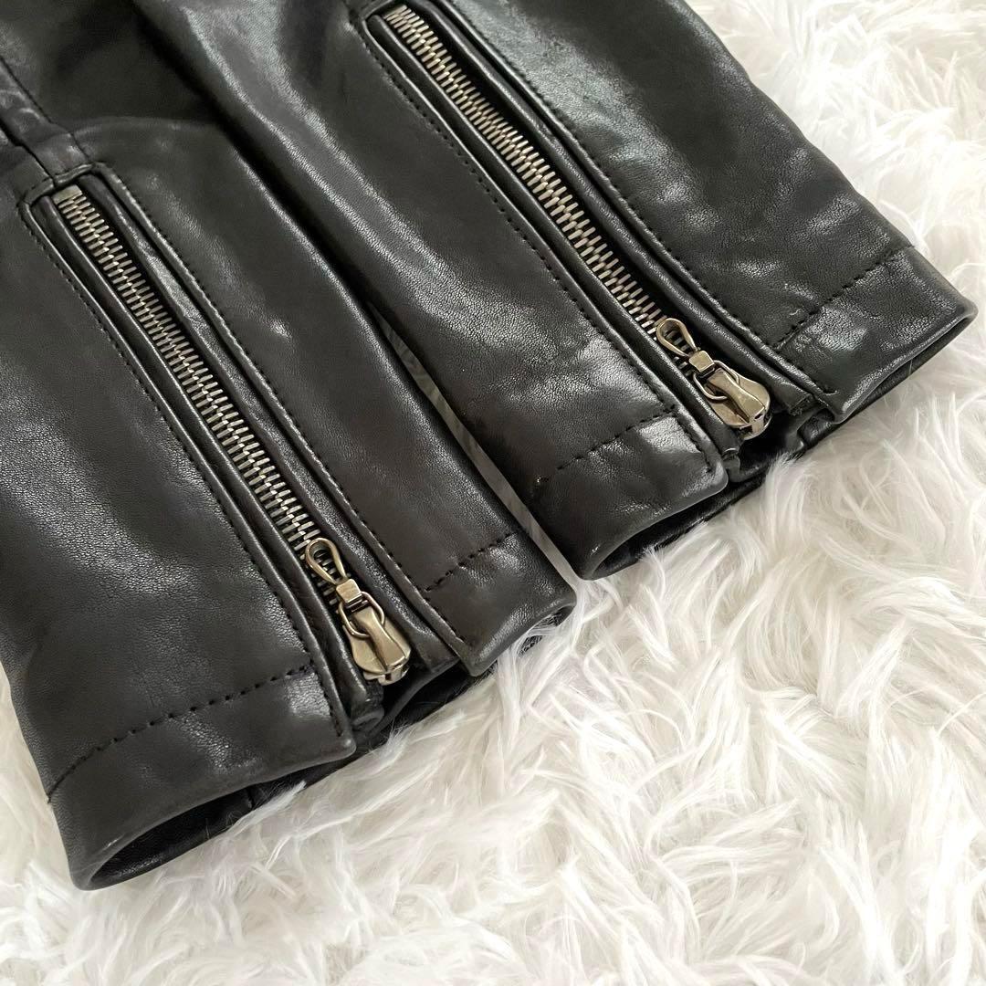 美品 ジャックローズラブメゾン シングルライダースジャケット ホースハイド 馬革