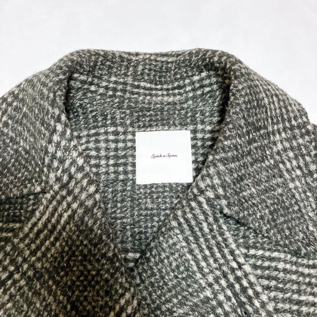 【ゆう】スピックアンドスパン Wスライバーチェックハーフコート 36 S