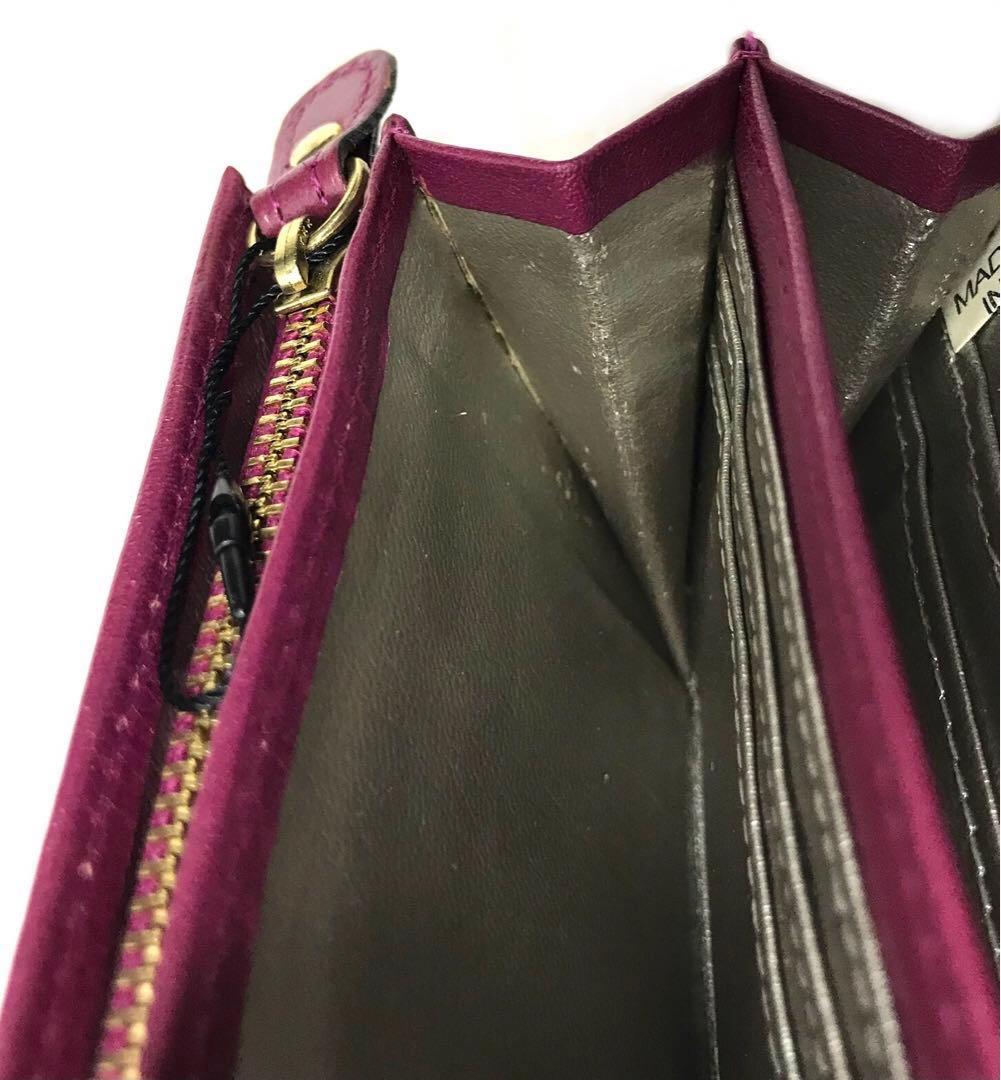 未使用ダコタDakota二つ折り財布レディースリードクラシックチェリーピンクレア