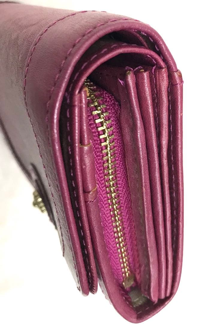 未使用ダコタDakota二つ折り財布レディースリードクラシックチェリーピンクレア