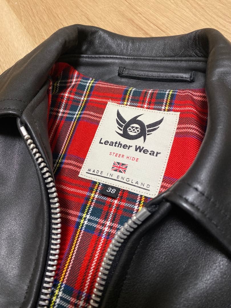 【希少・極美品】666 シングルライダース 旧ロゴ 英国製 38 ブラック