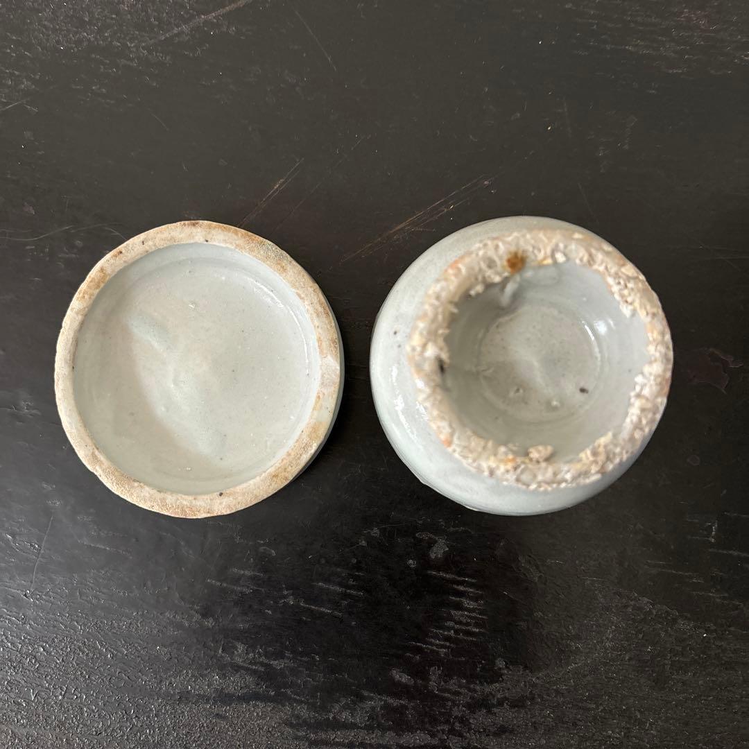 李朝白磁盒子　朝鮮古美術　合子 蓋物　古道具　アンティーク　骨董　韓国古民芸