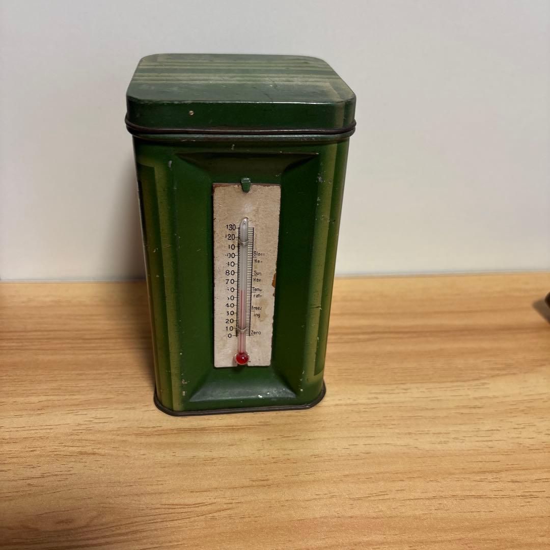 ヴィンテージ ライオンズ グリーンラベルティー 広告缶 - 温度計