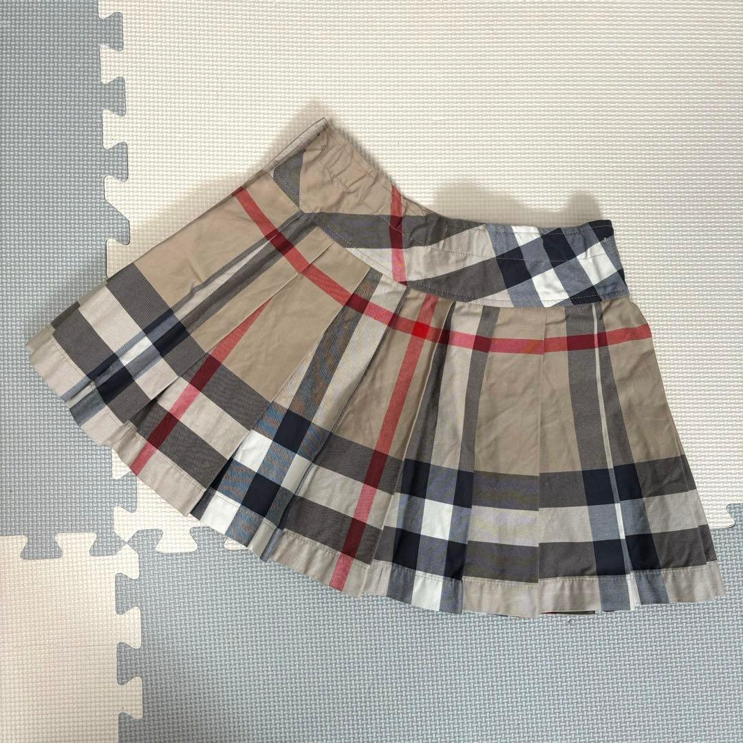 バーバリーチルドレン　メガチェック　ノバチェック　プリーツスカート　120
