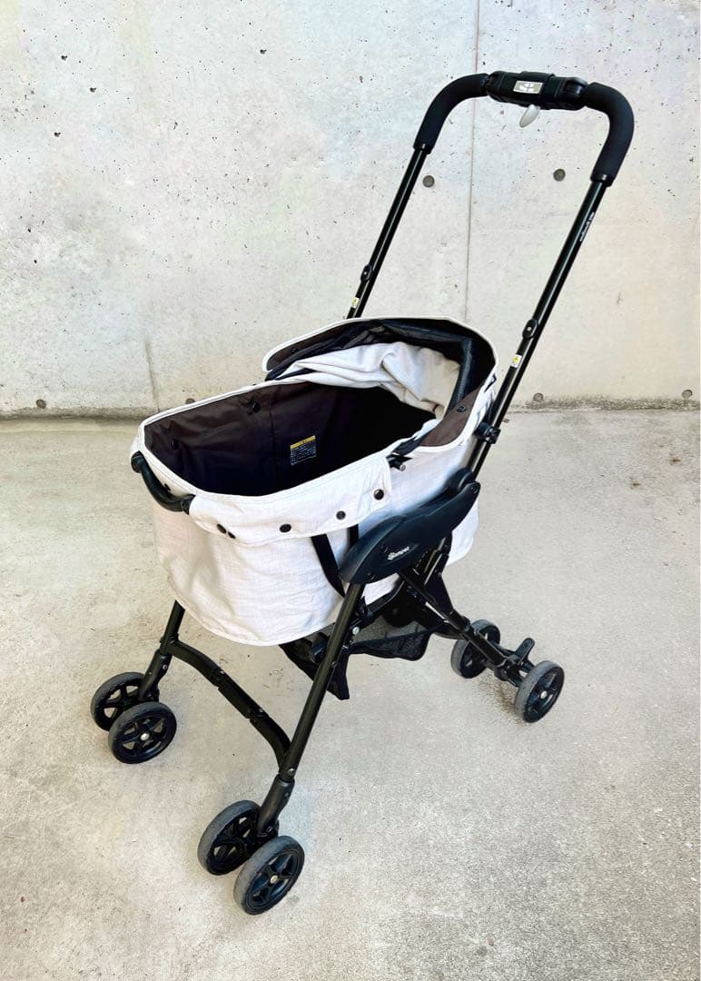 【中古】コムペット ミリミリライト ペットカート アッシュホワイト EGマット付