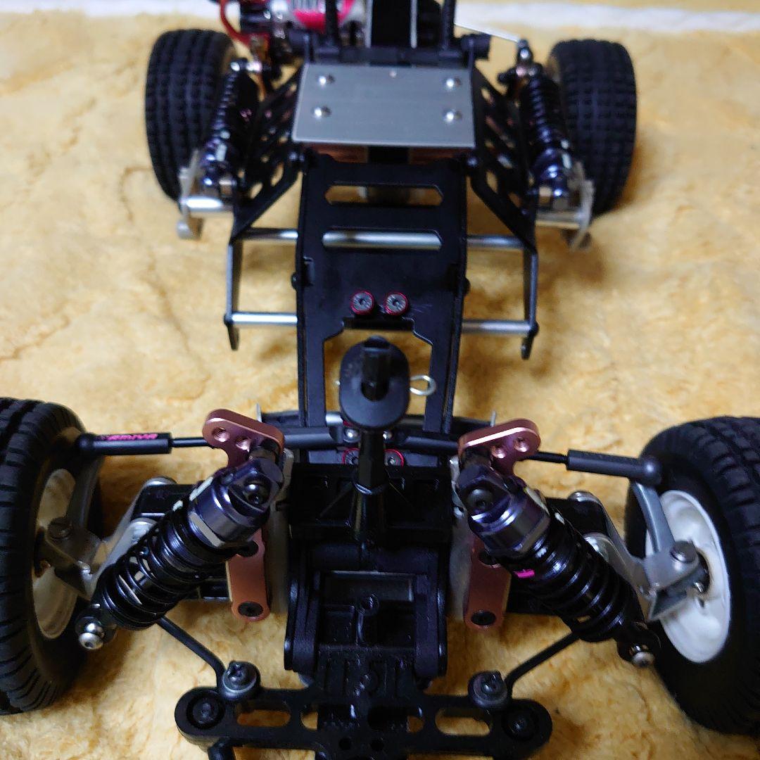 タミヤマイティフロッグ　アルミシャーシ仕様　VWビートル506ボディ付き