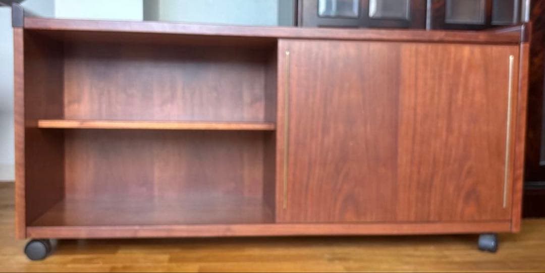 オープンキャビネット ダークブラウン　木製