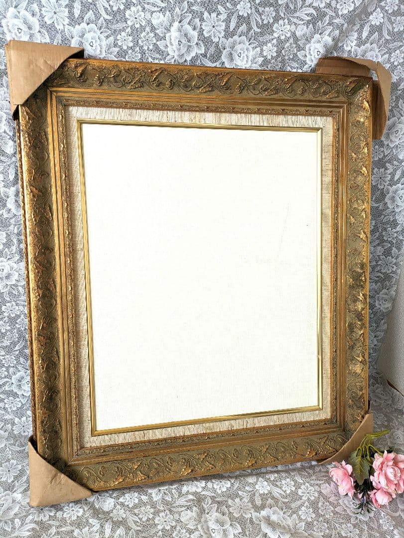 お値下げA✾稀少アンティーク調特特大ヨーロピアン額縁キャンバス付