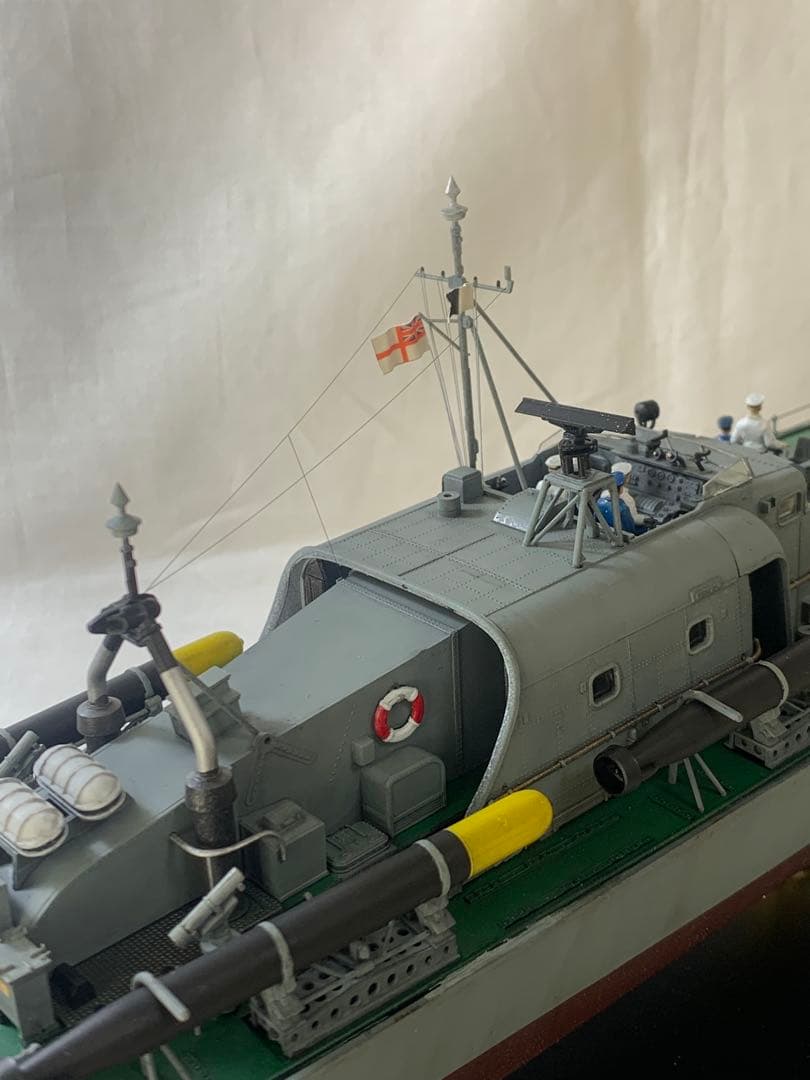 タミヤ1/72イギリス海軍魚雷艇ボスパー　完成品