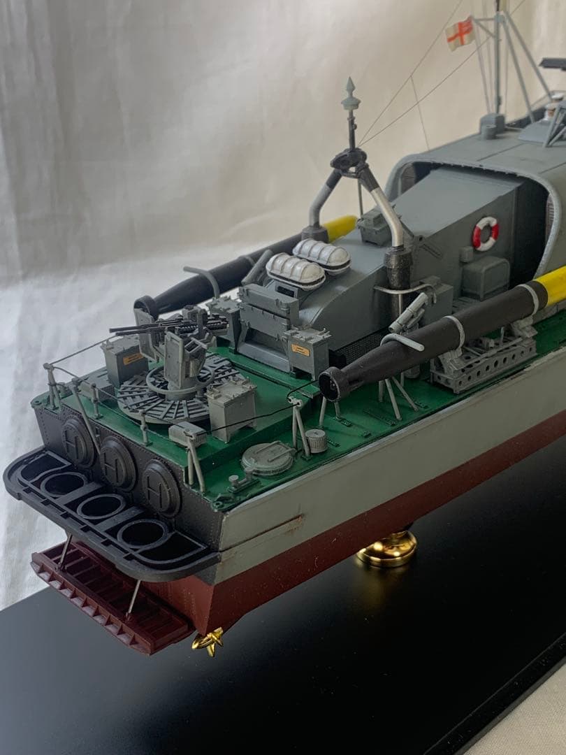 タミヤ1/72イギリス海軍魚雷艇ボスパー　完成品