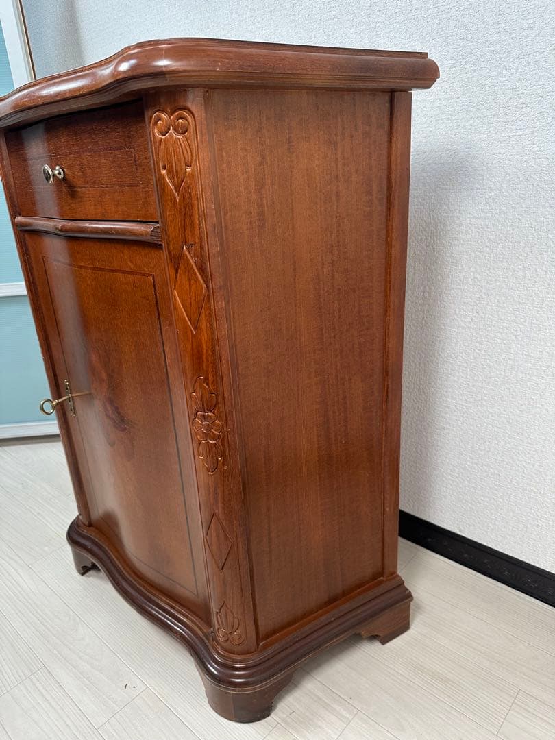 イタリア製 象嵌細工 アンティークスタイル コンソール キャビネット※i4※