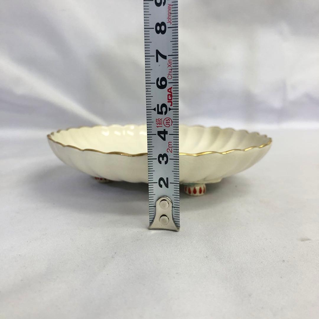 【95】沈壽官窯 白薩摩菊脚皿 菊 薩摩焼 小皿 ４枚 美品