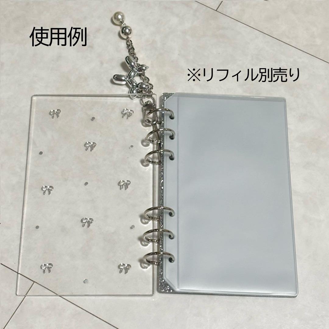 ✨ピゾ✨A6 アクリルレジンバインダー　リング付き　韓国　貯金