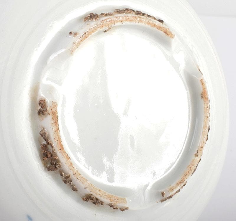 中国　古染付　山水文　向付　十人前　時代箱付　D　3915C