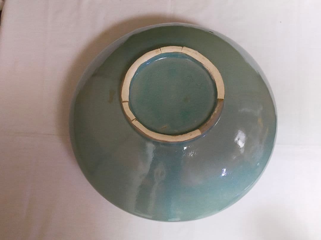 韓国 青磁唐草菊花珠盤形瓶 保証書付き