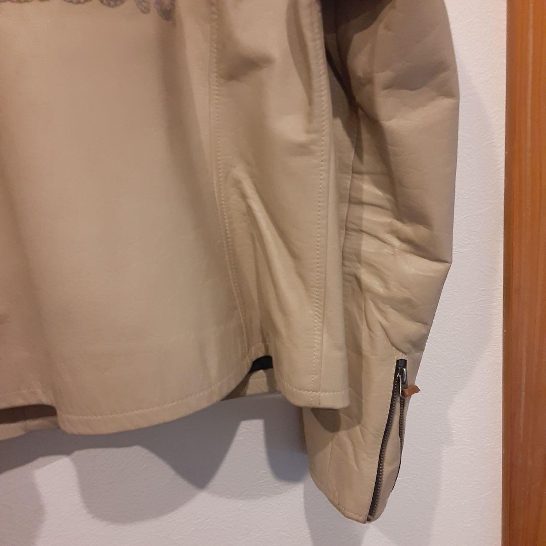 ハーレーダビッドソン ベージュ ライダース ジャケット レザー 男女兼用