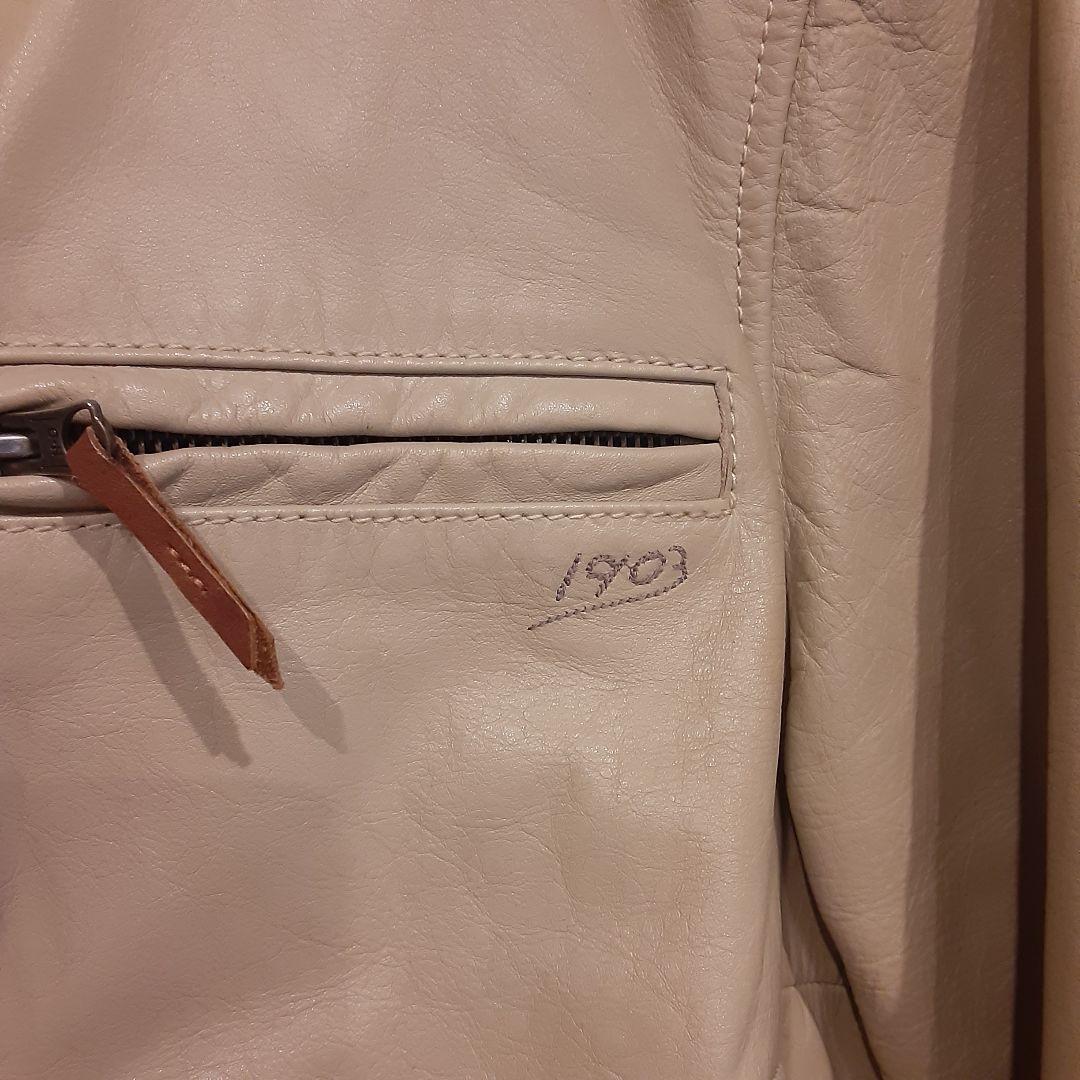 ハーレーダビッドソン ベージュ ライダース ジャケット レザー 男女兼用