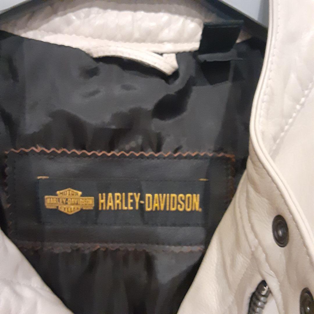ハーレーダビッドソン ベージュ ライダース ジャケット レザー 男女兼用