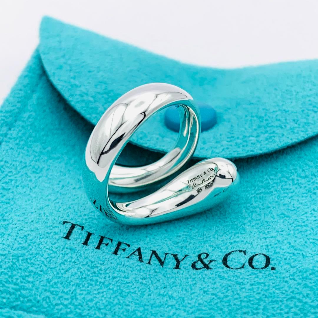 新品仕上げ 極美品 ティファニー エロンゲイテッド ティアドロップリング 9号