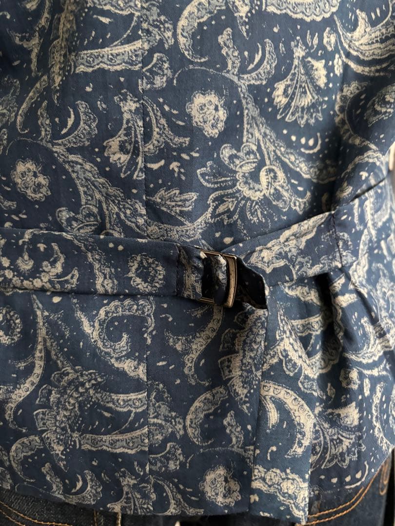 Giannetto ジャンネット　ペイズリー スーツベストITALY製