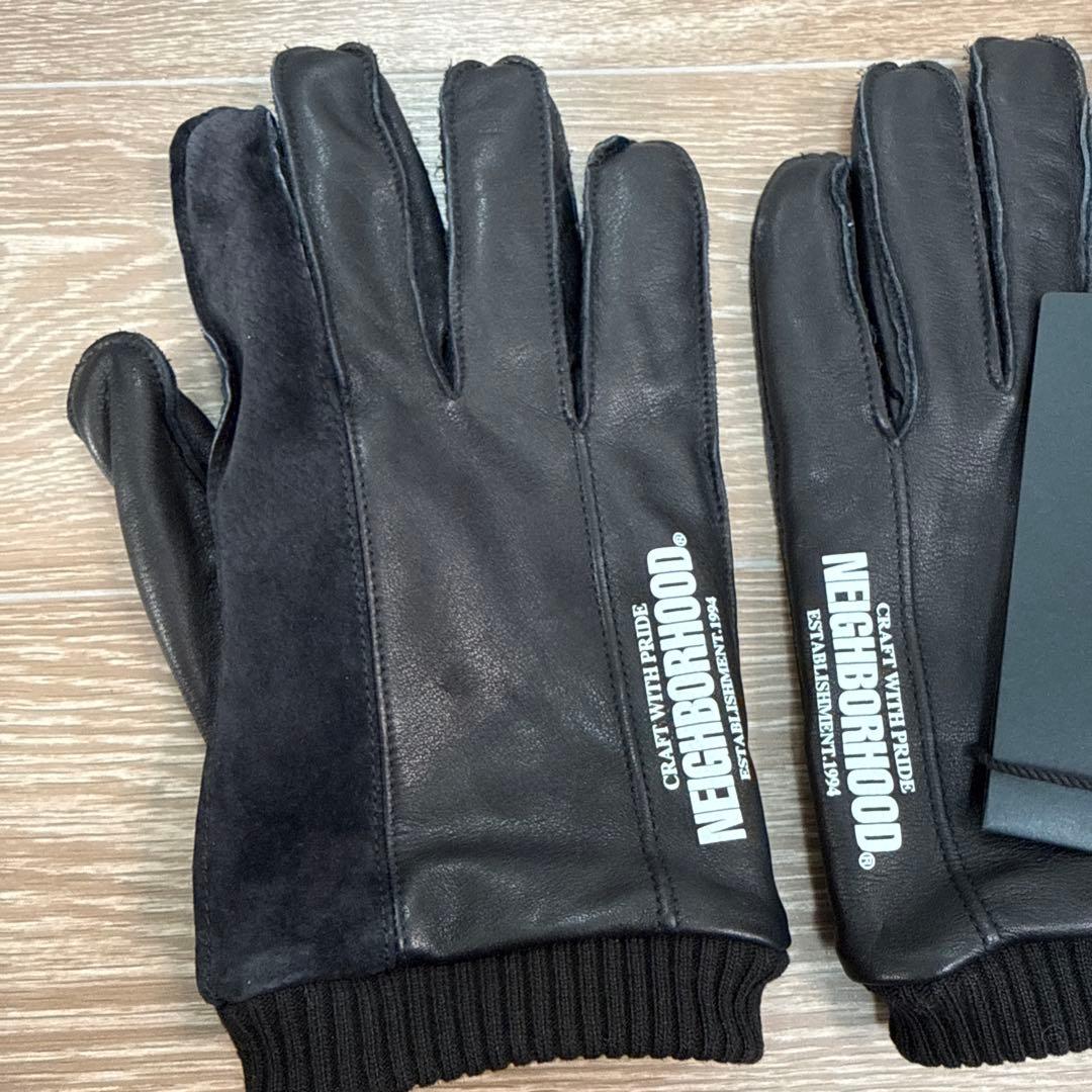 NEIGHBORHOOD レザー スエード グローブ Lサイズ 手袋 タグ付き