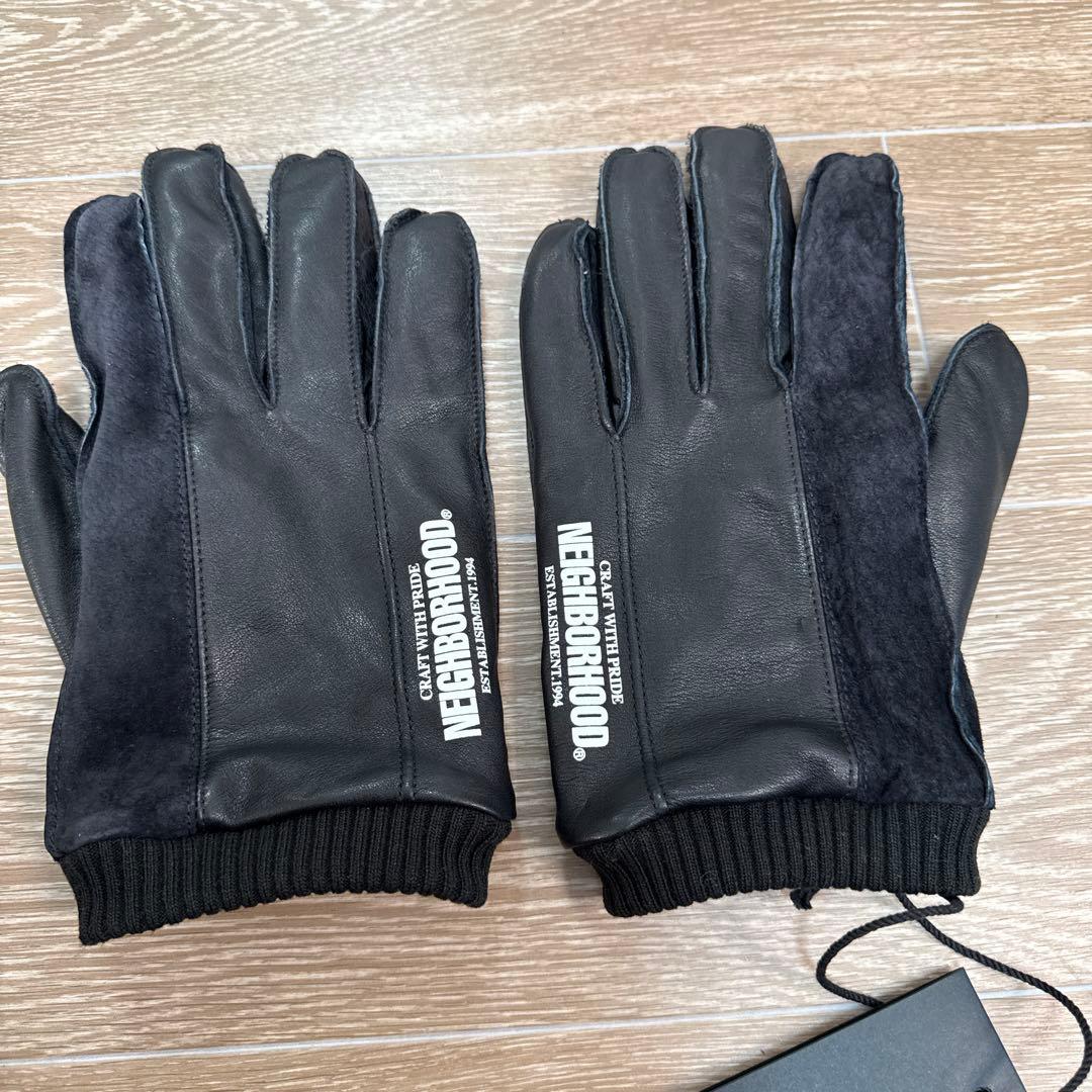 NEIGHBORHOOD レザー スエード グローブ Lサイズ 手袋 タグ付き