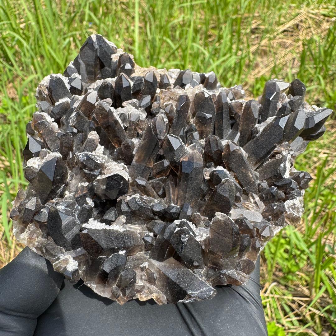 スモーキークォーツ クラスター アーカンソー州産