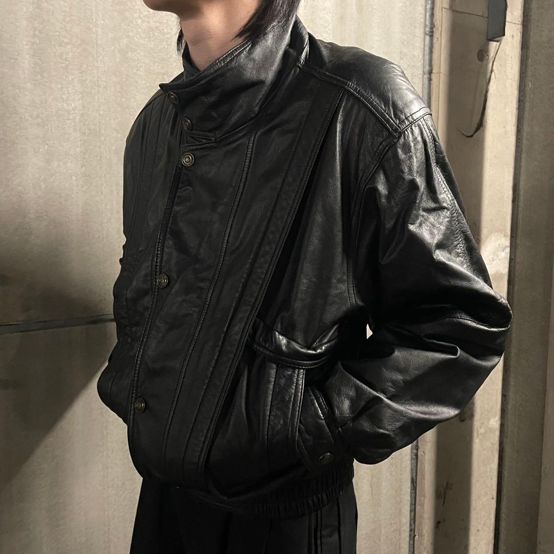 希少 レザー ハリトンジャケット フライトブルゾン ショート丈 archive