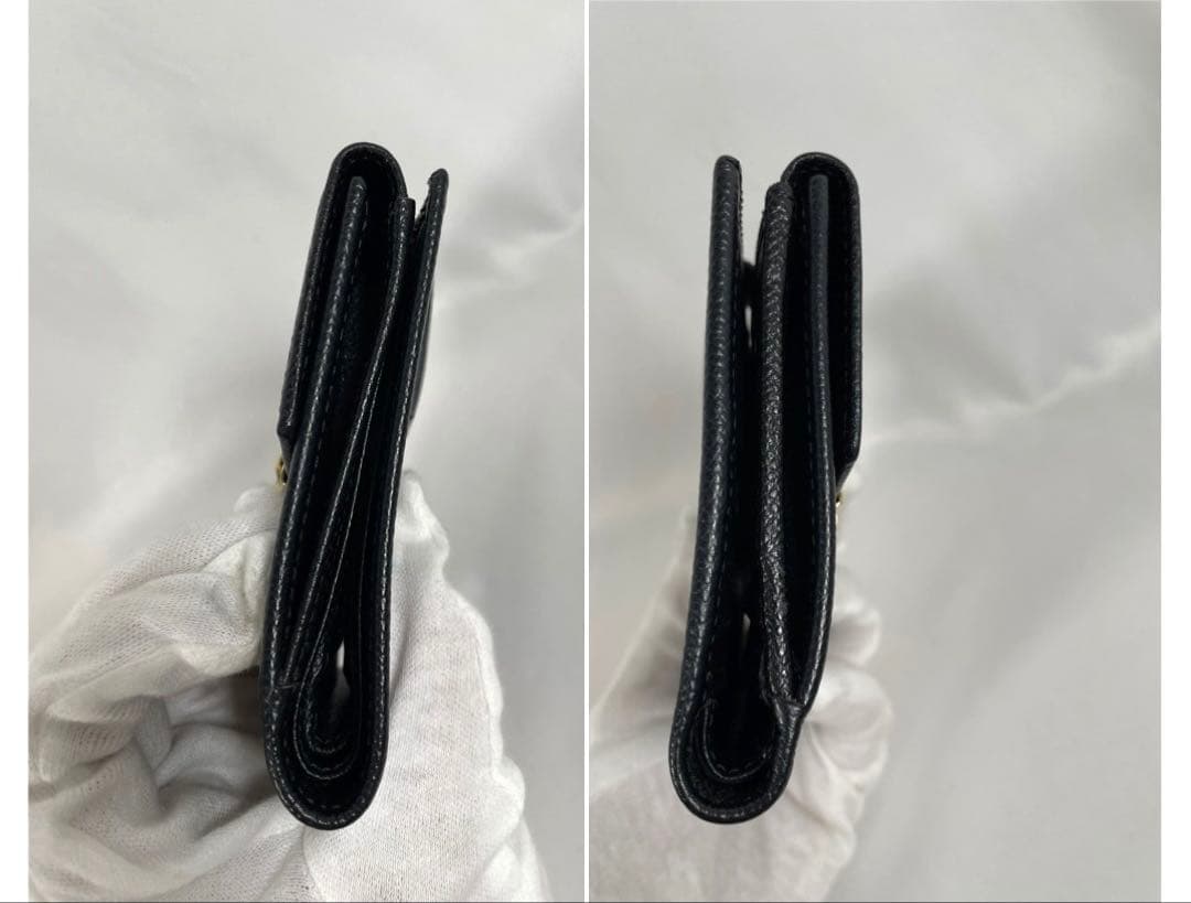 未使用に近い FERRAGAMO フェラガモ 二つ折り財布 ガンチーニ レザー