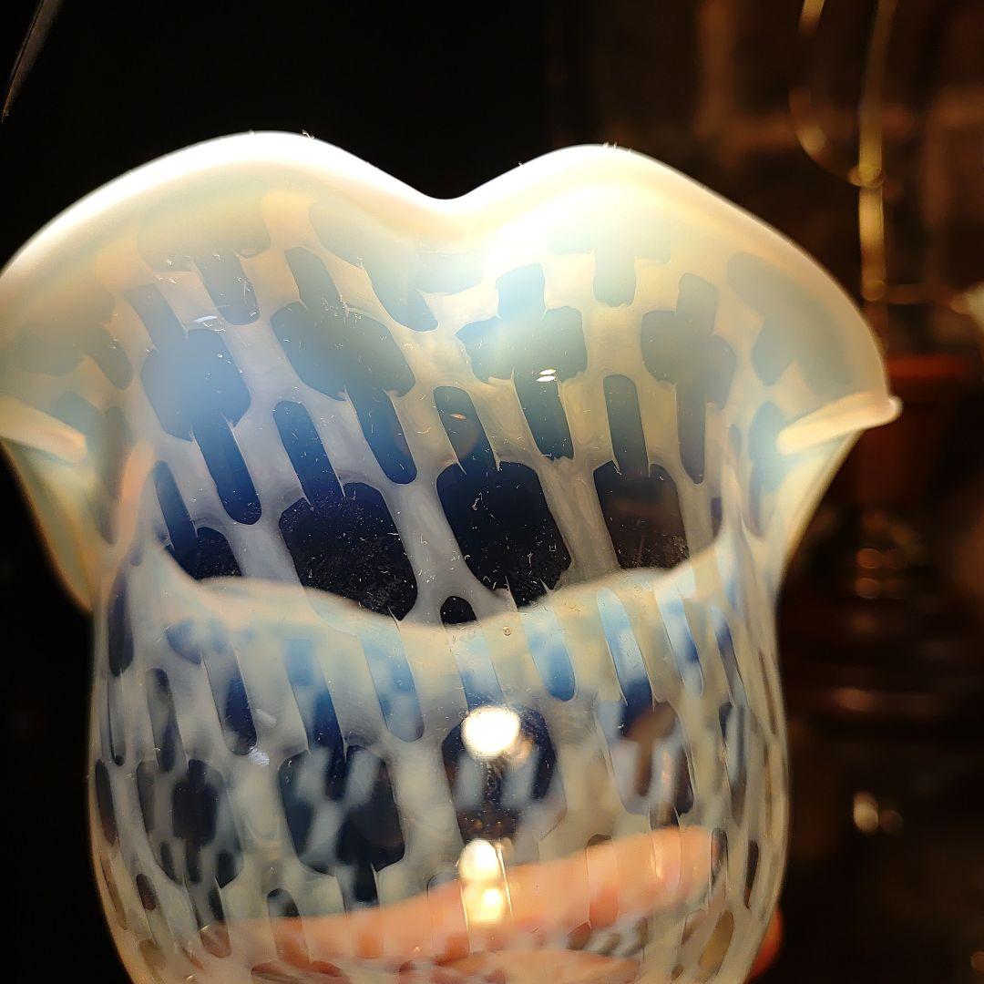 希少 十文字 花形 氷コップ ビンテージ レトロ 大正ガラス