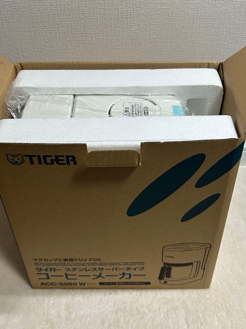 【新品未使用】TIGER タイガーコーヒーメーカー ACC-S060 ホワイト