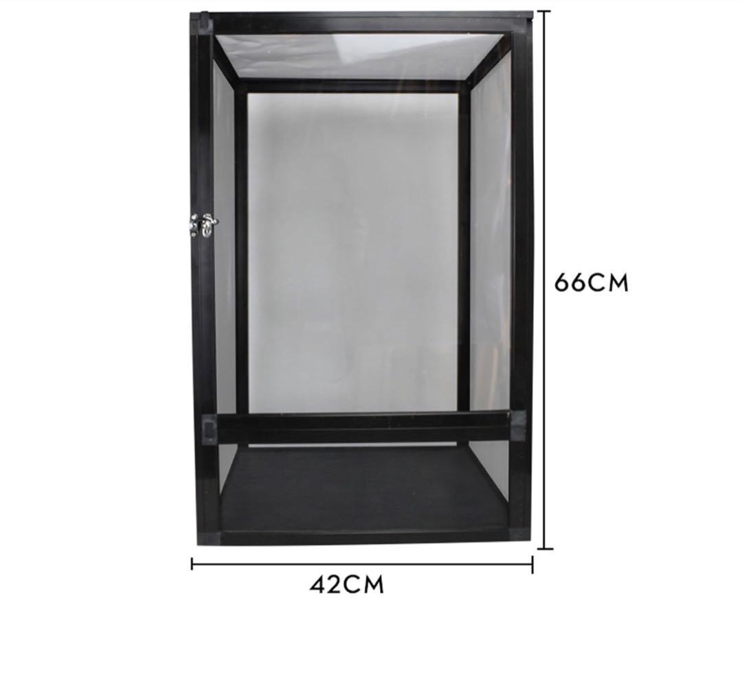 飼育ケージ　ケージ　42×42×66 爬虫類　カメレオン　メッシュ　レイアウト