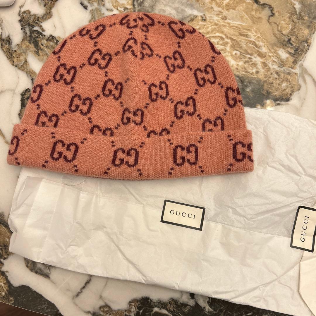 グッチ　ベビー　キッズ　ニット帽　G G